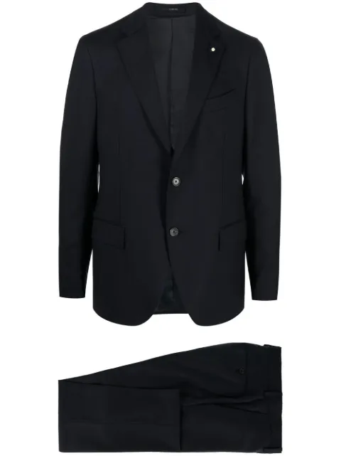 Lardini single-breasted slim-cut suit Blue IR861AEIRS59407