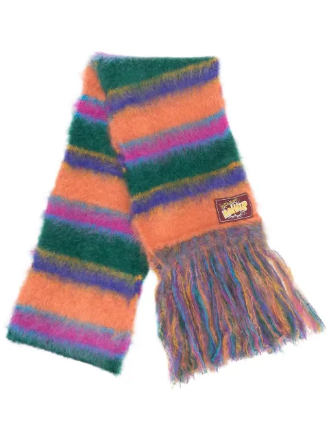 Marni striped knitted scarf Orange SCZC0031Q0UFU116