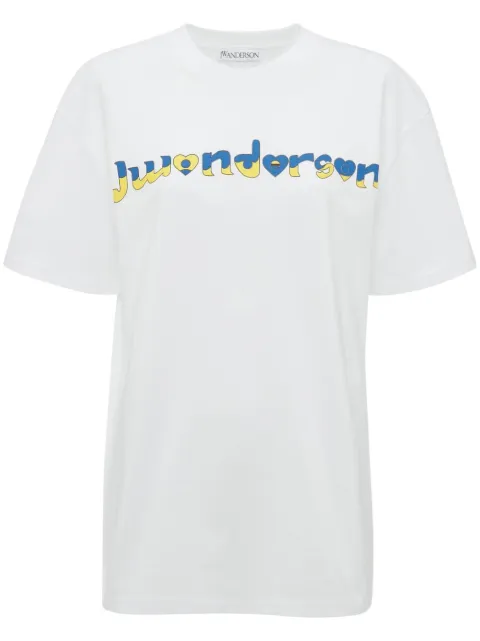 JW Anderson x Run Hany logo-print T-shirt White JT0116PG1093