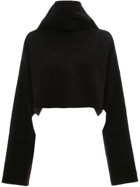 JW Anderson cut-out oversized cropped jumper Black KW0748YN0229999