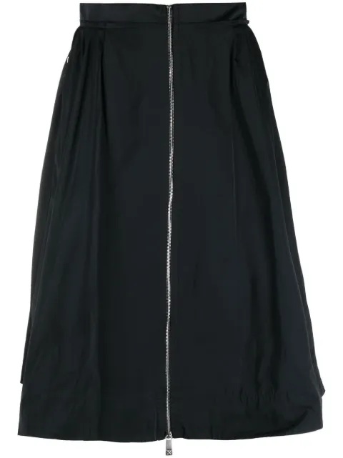 John Richmond zip A-line midi skirt Black RWA22231GO