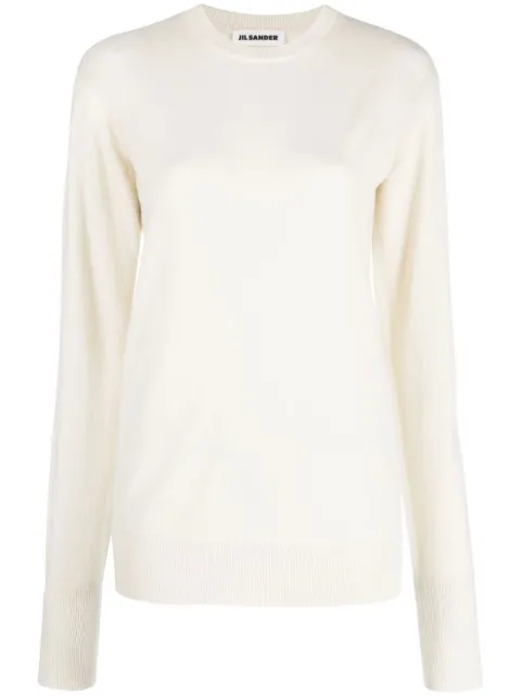 Jil Sander ribbed-knit cashmere jumper Neutrals J02GP0016J13201