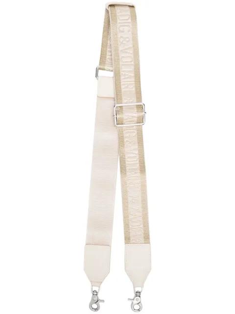 Zadig&Voltaire logo-print detail bag strap Gold LWOG00005