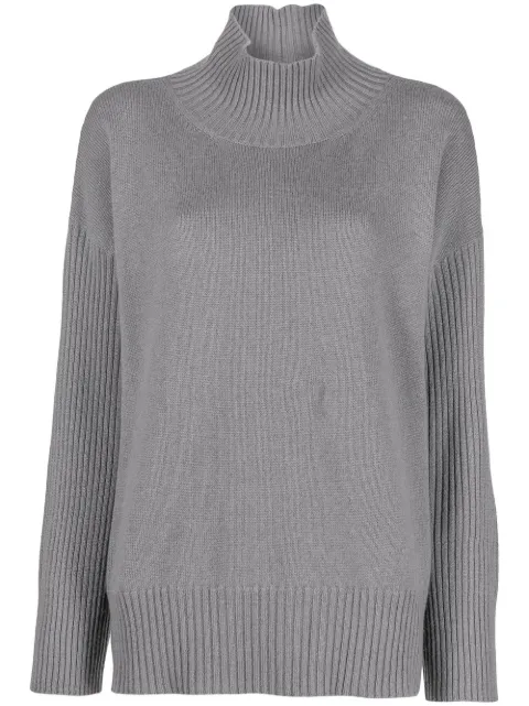 Lorena Antoniazzi cashmere turtleneck knitted jumper Grey A22101DM03A1175