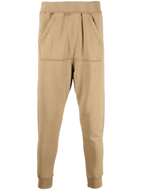 DSQUARED2 tapered cotton track pants Neutrals S74KB0716S25030