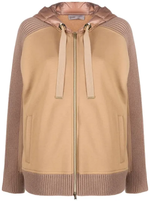 Herno hooded zip-up jacket Brown JC00004DR50041