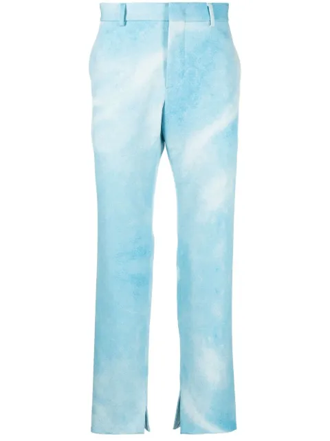 MSFTSrep tie-dye effect trousers Blue 32MF2P01V6226406