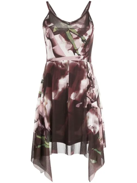 Jean Paul Gaultier Pre-Owned 1990s abstract-print asymmetric dress Red JPG1001PT