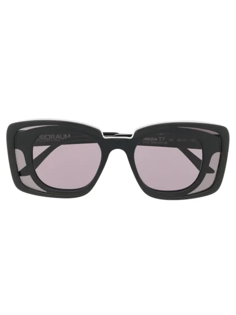 Kuboraum T7 square eyeglass frames Black T7