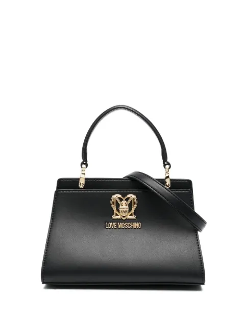 Love Moschino logo-plaque crossbody bag Black JC4395PP0FKO0