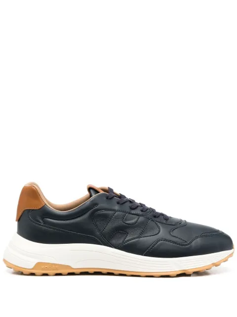 Hogan leather embossed-logo sneakers Blue HXM5630EC01O64