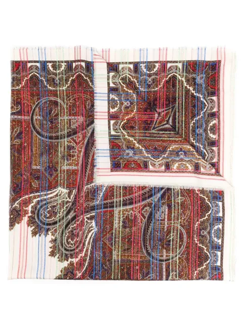 Saint Laurent Pre-Owned 1970s paisley print scarf Red YVSA450GL