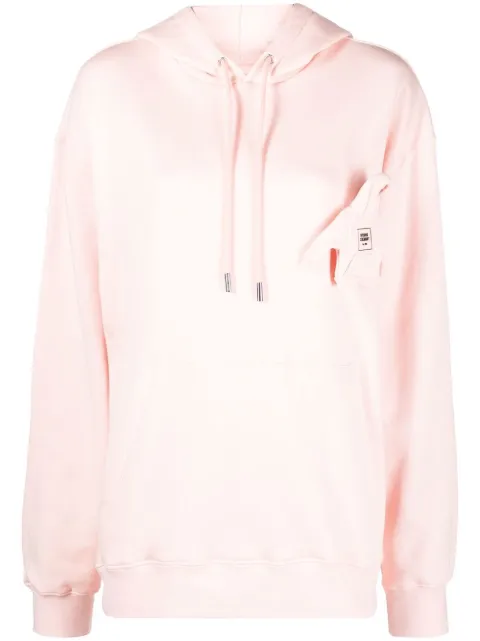 Opening Ceremony box-logo rib-trimmed hoodie Pink YWBB012F22FLE0013030