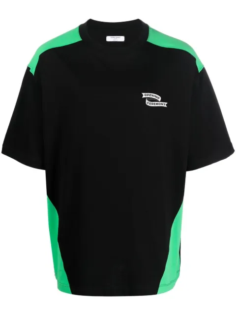 Opening Ceremony colour-block T-shirt Black YMAA016F22JER0011001