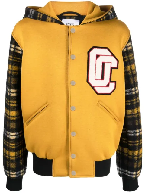 Opening Ceremony logo-patch jacket Yellow YMEH006F22FAB0016310