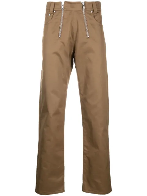 GmbH double-zip straight-leg jeans Brown ALVANSS22