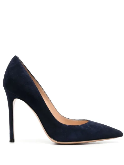 Gianvito Rossi Gianvito 105mm suede pumps Blue G2847015RICCAM