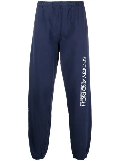 Sporty & Rich logo-print detail track pants Blue SW472NA