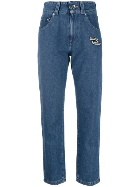 Opening Ceremony embroidered logo-patch cigarette jeans Blue YWYA011F22DEN0014501