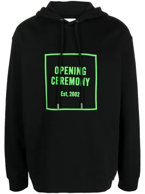 Opening Ceremony logo-print hoodie Black YMBB007F22FLE0031050