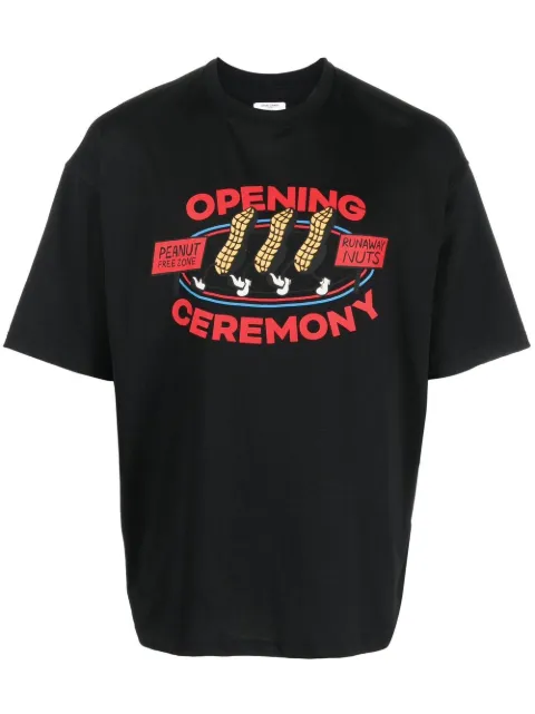 Opening Ceremony Peanuts logo cotton T-shirt Black YMAA001F22JER0061025