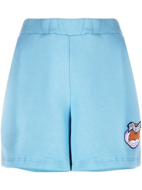 Opening Ceremony patch-detail track shorts Blue YWCI001F22FLE0024016