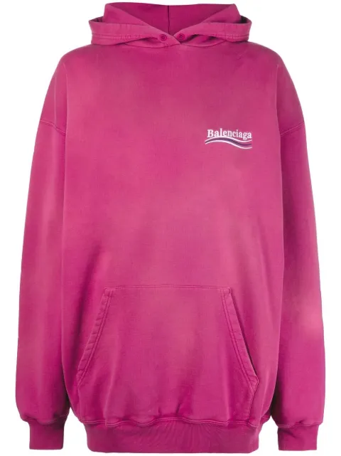 Balenciaga embroidered logo hoodie Pink 578135TKVI9