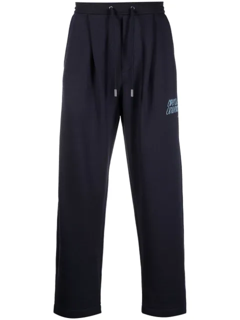 Opening Ceremony logo-embroidered straight trousers Blue YMCH005F22FLE0014640