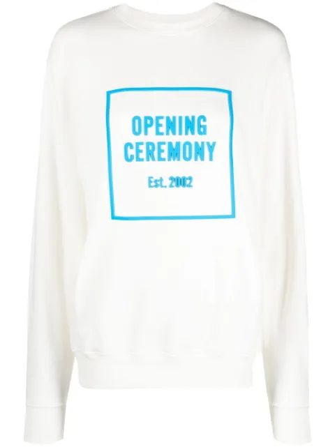 Opening Ceremony 3D box logo relaxed sweatshirt White YWBA007F22FLE0040140