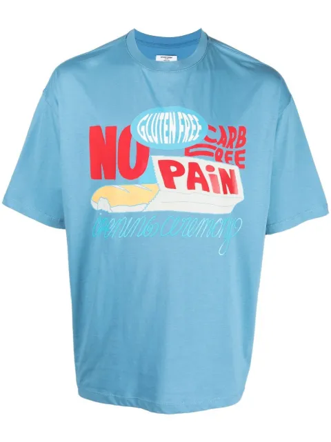 Opening Ceremony slogan-print crew-neck T-shirt Blue YMAA001F22JER0084040