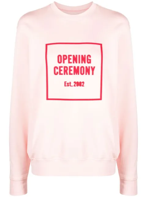 Opening Ceremony 3D box logo relaxed sweatshirt Pink YWBA007F22FLE0043029