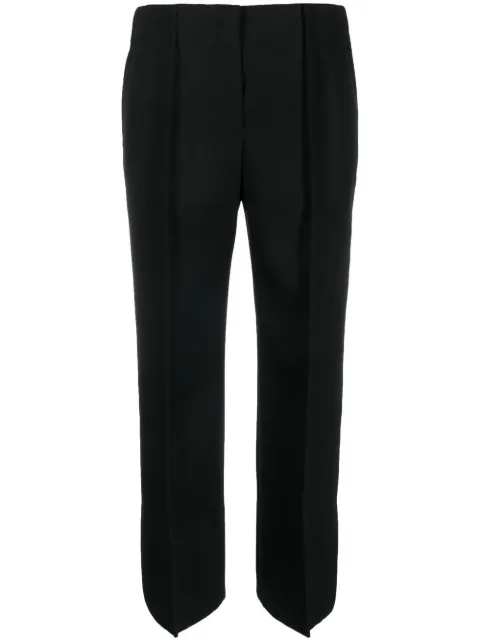 Jil Sander cropped wool wide-leg trousers Black J02KA0029J40002