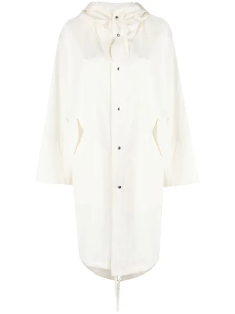 Jil Sander logo-print drawstring coat Neutrals J04AH0002J45046