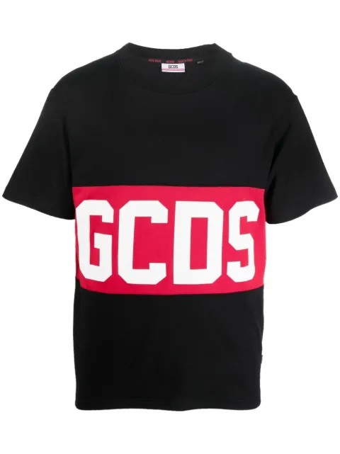 GCDS band logo-print T-shirt Black A1OM2314JA3
