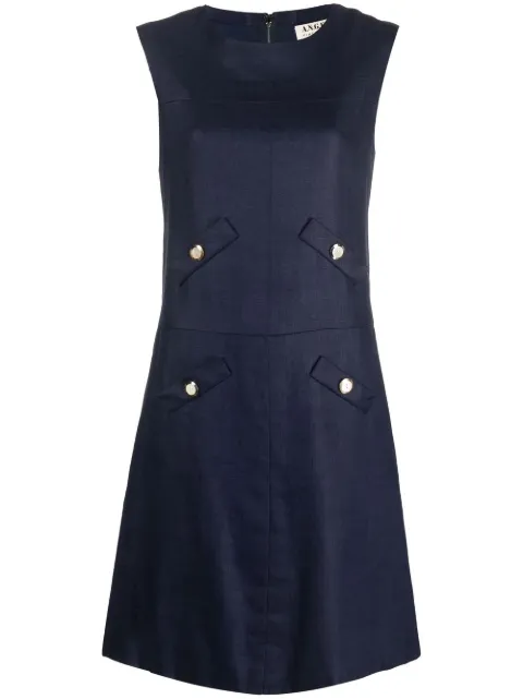 A.N.G.E.L.O. Vintage Cult 1960s sleeveless shift dress Blue ANG380SS