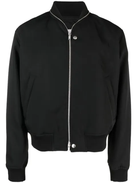 Jil Sander zipped wool bomber jacket Black J23BN0004J40002