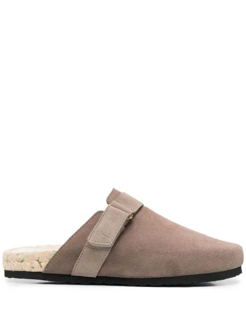 Manebi suede round-toe mules Brown K19B0