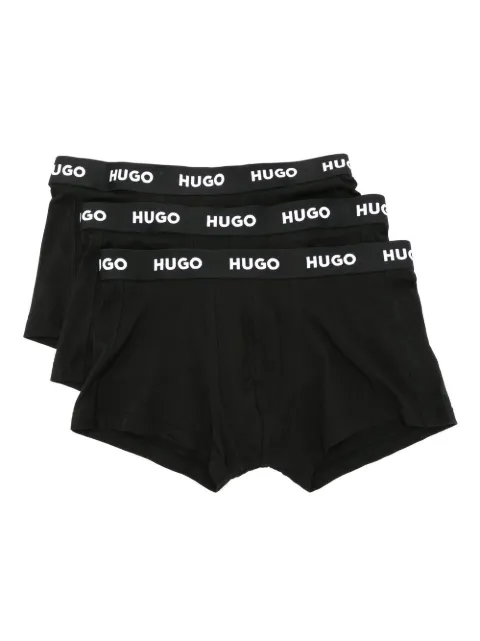 HUGO pack of three logo-waistband boxer briefs Black 50469786