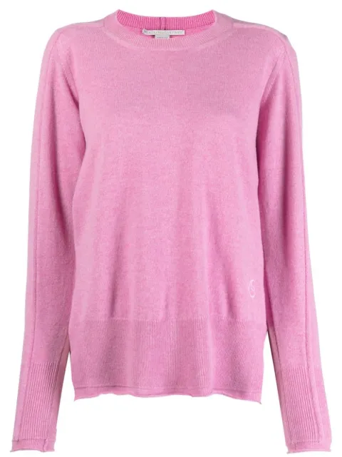 Stella McCartney waterfall-hem fine-knit sweater Pink 6028973S2336