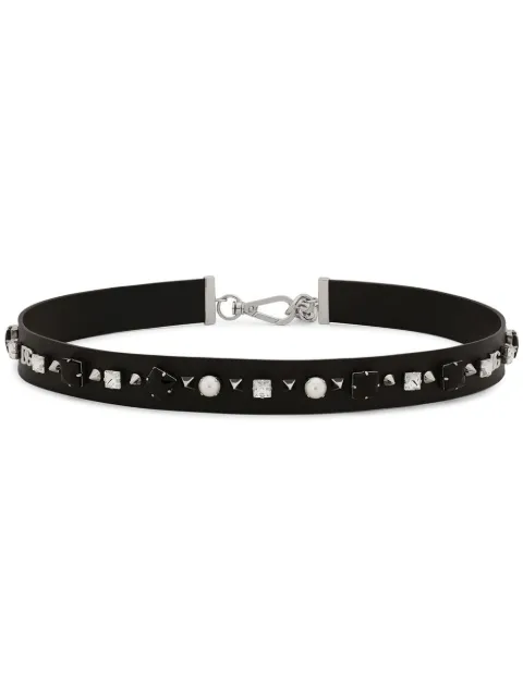 Dolce & Gabbana embellished chain belt Black WLO6B1W1111