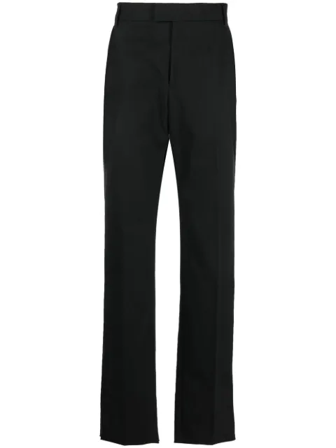 Alexander McQueen straight-leg cotton trousers Black 707230QTS22