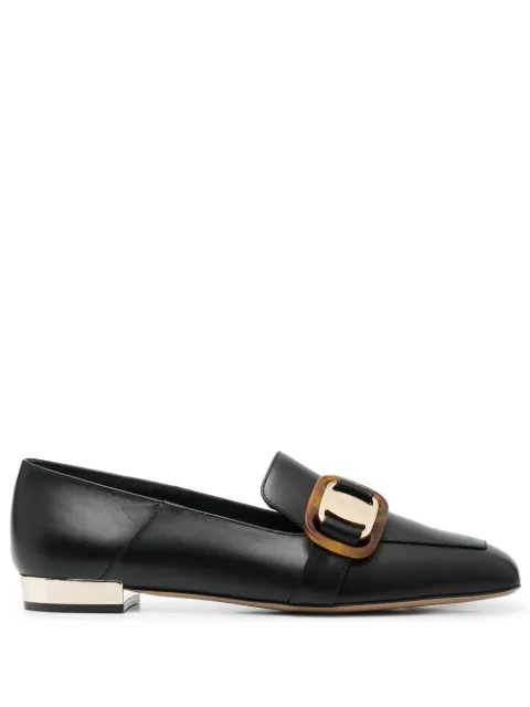Ferragamo logo-plaque leather loafers Black 754123