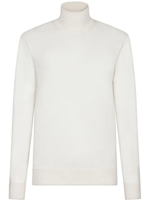 Dolce & Gabbana roll-neck cashmere-silk sweater White GXL03TJDMS4