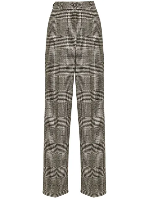 Dolce & Gabbana plaid-pattern flared trousers Grey FTCMYTFQ2M5