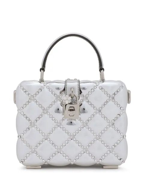 Dolce & Gabbana Dolce Box rhinestone-embellished top-handle bag Metallic BB5970AY605