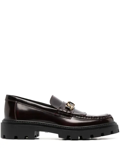 Tod's fringe-detail leather loafers Red XXW08J0GF80SHA