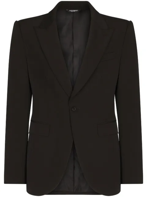 Dolce & Gabbana single-breasted blazer Black G2QV5TFURLI