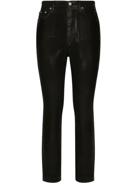 Dolce & Gabbana Grace coated skinny jeans Black FTBXHDG8GH7