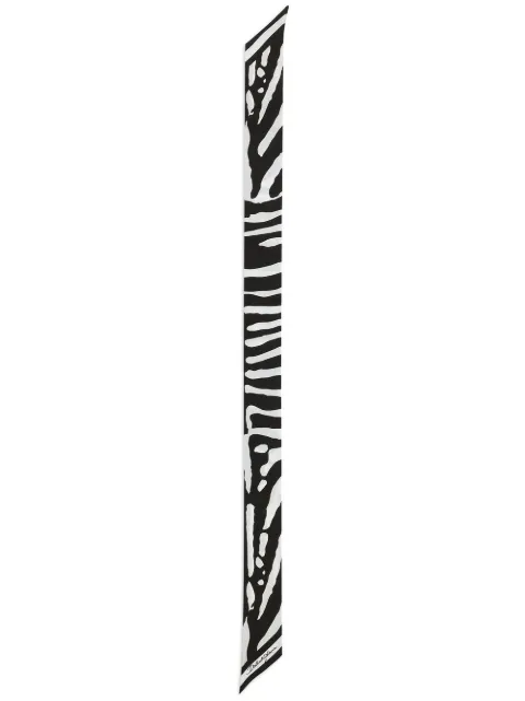 Dolce & Gabbana zebra-print twill headscarf Black FS215AGDAOU