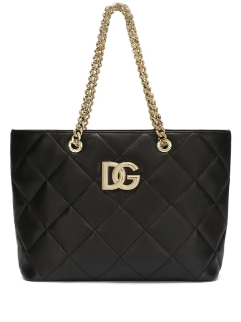 Dolce & Gabbana 3.5 quilted shopper bag Black BB7178AB464
